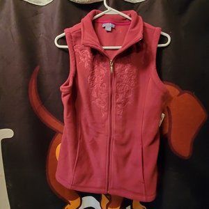 NWT Laura Scott Berry Fleece Vest
